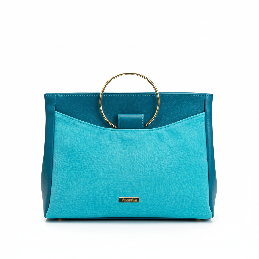 Anoushka Halo Luxury Tote Bag(Teal)
