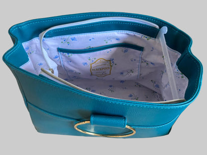 Anoushka Halo Luxury Tote Bag(Teal)