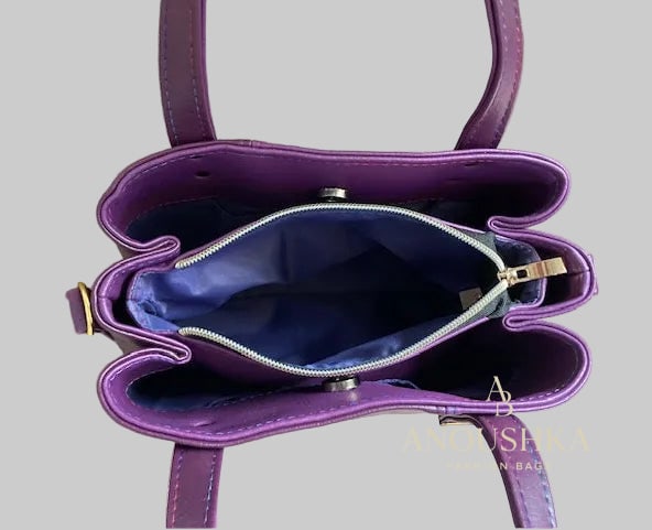 Soraya Divider Handbag(Purple)