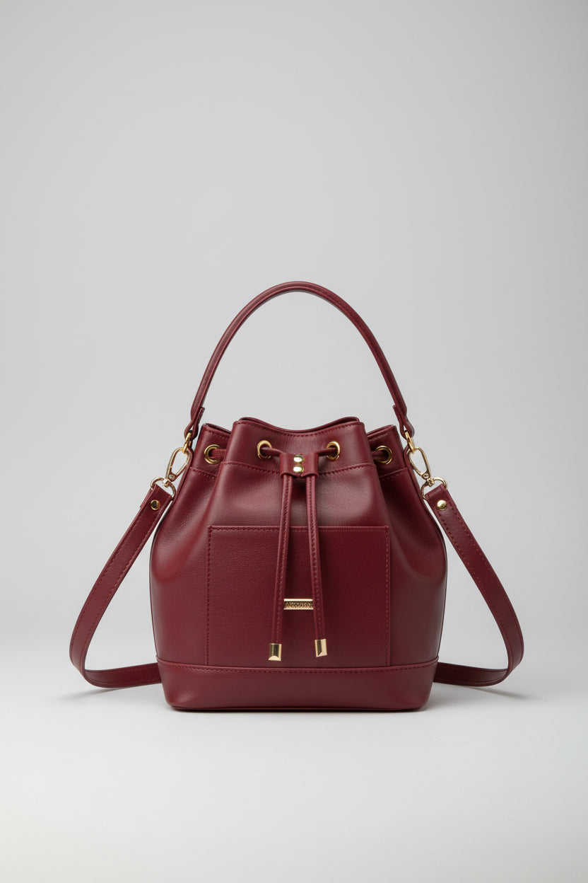 MARZIA Bucket Bag (Maroon)