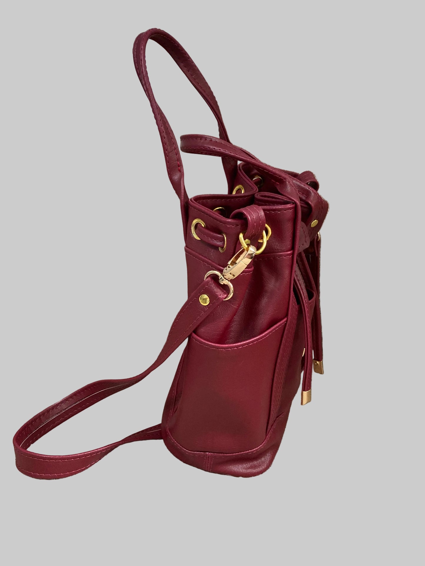 MARZIA Bucket Bag (Maroon)