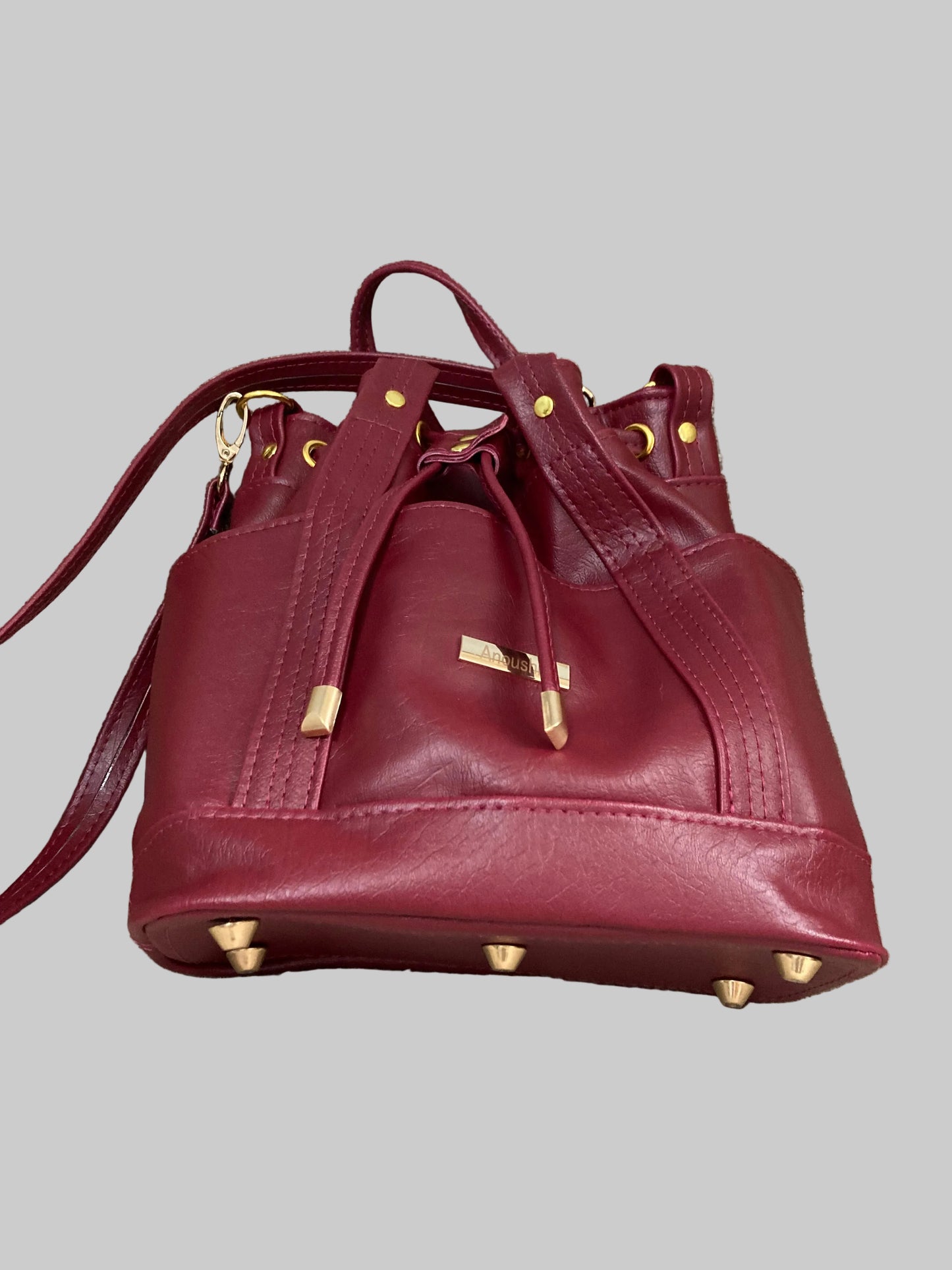 MARZIA Bucket Bag (Maroon)