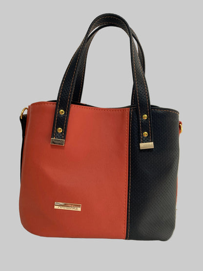 Soraya Divider Handbag (orange/Black)