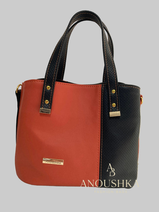 Soraya Divider Handbag (orange/Black)
