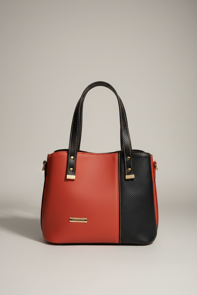 Soraya Divider Handbag (orange/Black)