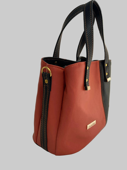 Soraya Divider Handbag (orange/Black)