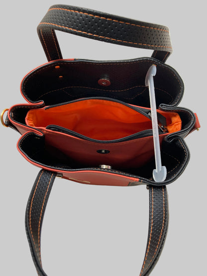 Soraya Divider Handbag (orange/Black)