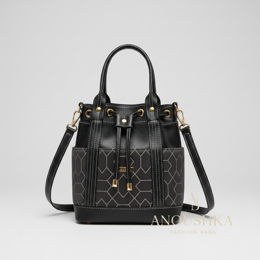 MARZIA Bucket Bag (Black&White)