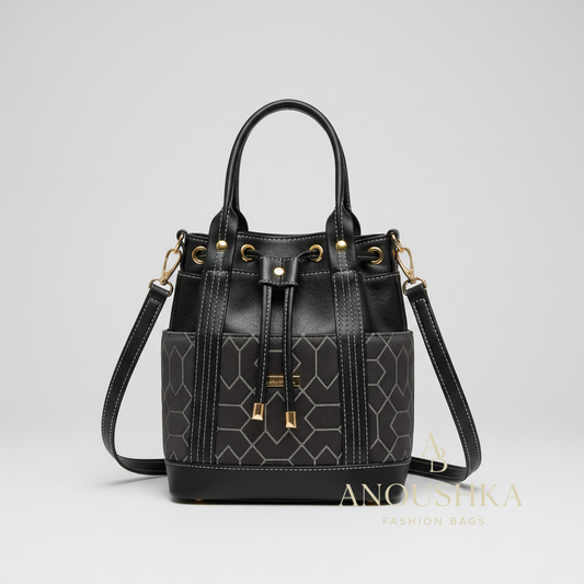 MARZIA Bucket Bag (Black&White)