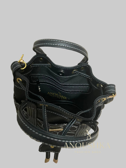 MARZIA Bucket Bag (Black&White)