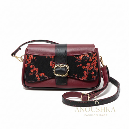 Juanita Crossbody Bag (Red/Floral)