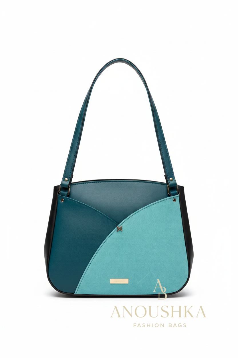 Reverdie Shoulder Bag (Teal/Black)