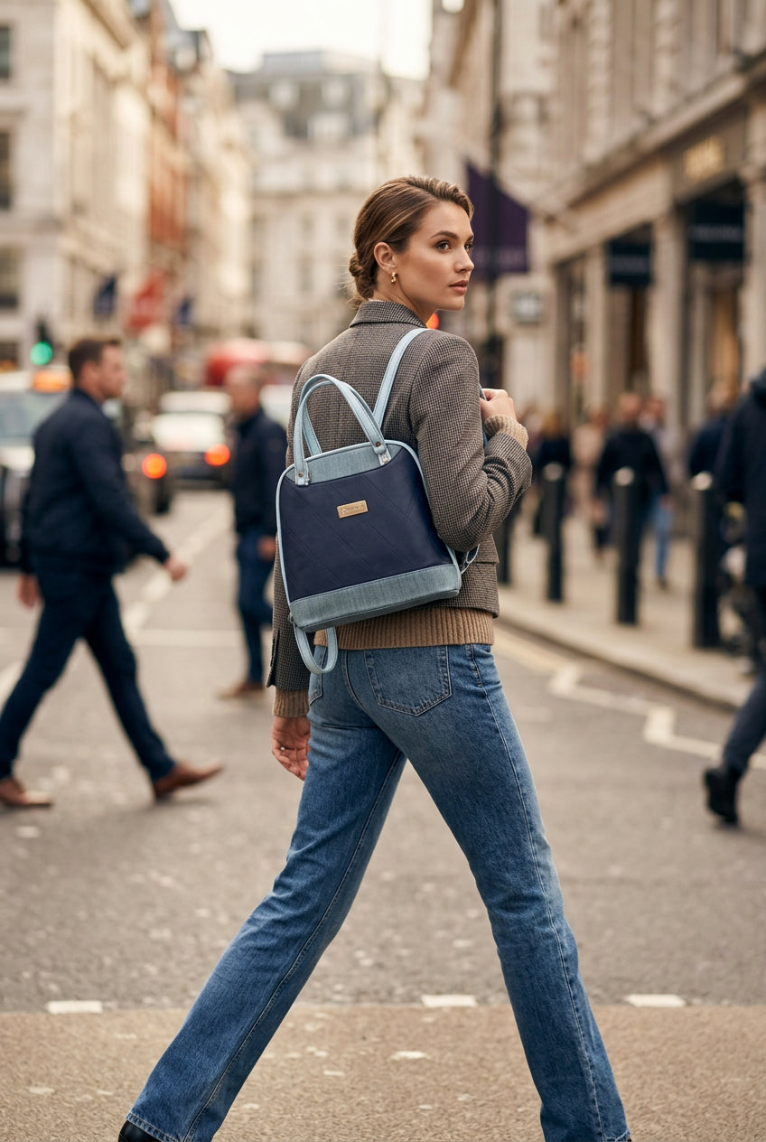 Cora Convertible Bag (Blue)