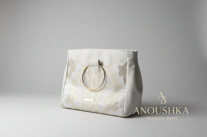 Anoushka Halo Luxury Tote Bag (White)
