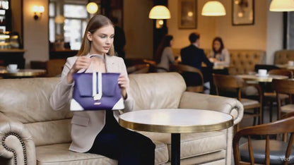 Jasmine Handbag(Purple&White)